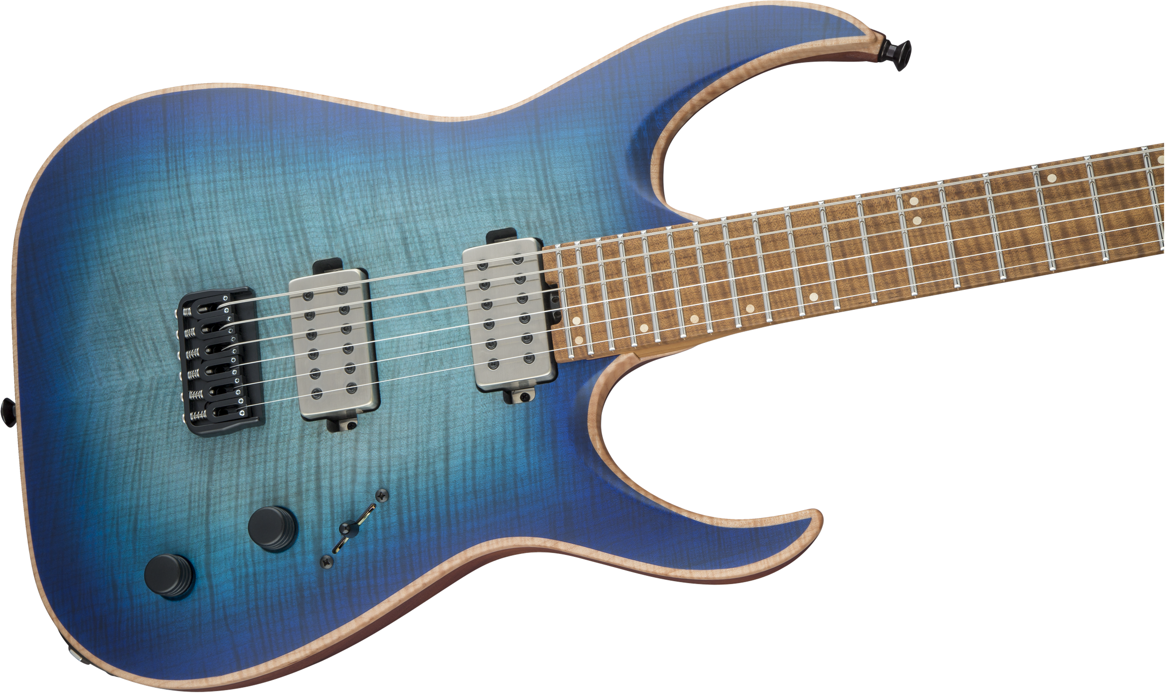 Jackson Custom Shop USA Signature Misha Mansoor Juggernaut HT6FM Caramelized Flame Maple Fingerboard, Satin Laguna Burst 2803366889