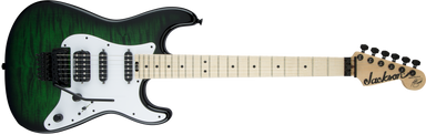 Jackson USA Signature Adrian Smith San Dimas SDQM Maple Fingerboard Transparent Green Burst 2804052887