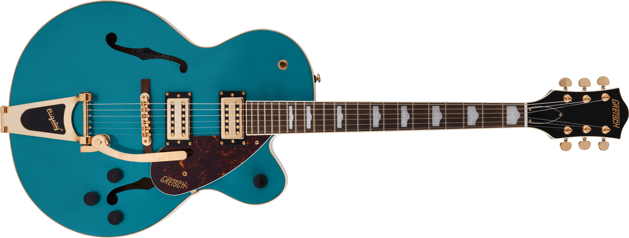 G2410TG Streamliner™ Hollow Body Single-Cut with Bigsby® and Gold Hardware, Laurel Fingerboard, Ocean Turquoise 2804800508