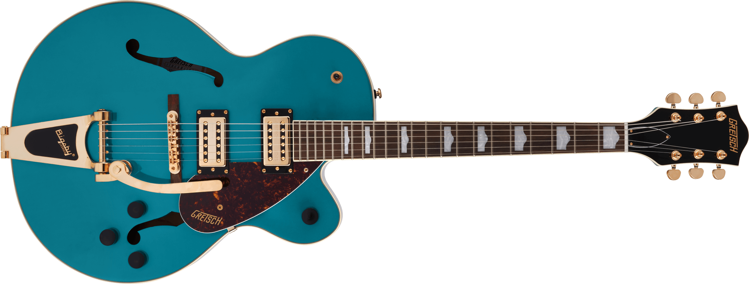 G2410TG Streamliner Hollow Body Single Cut with Bigsby and Gold Hardware Laurel Fingerboard Ocean Turquoise 2804800508
