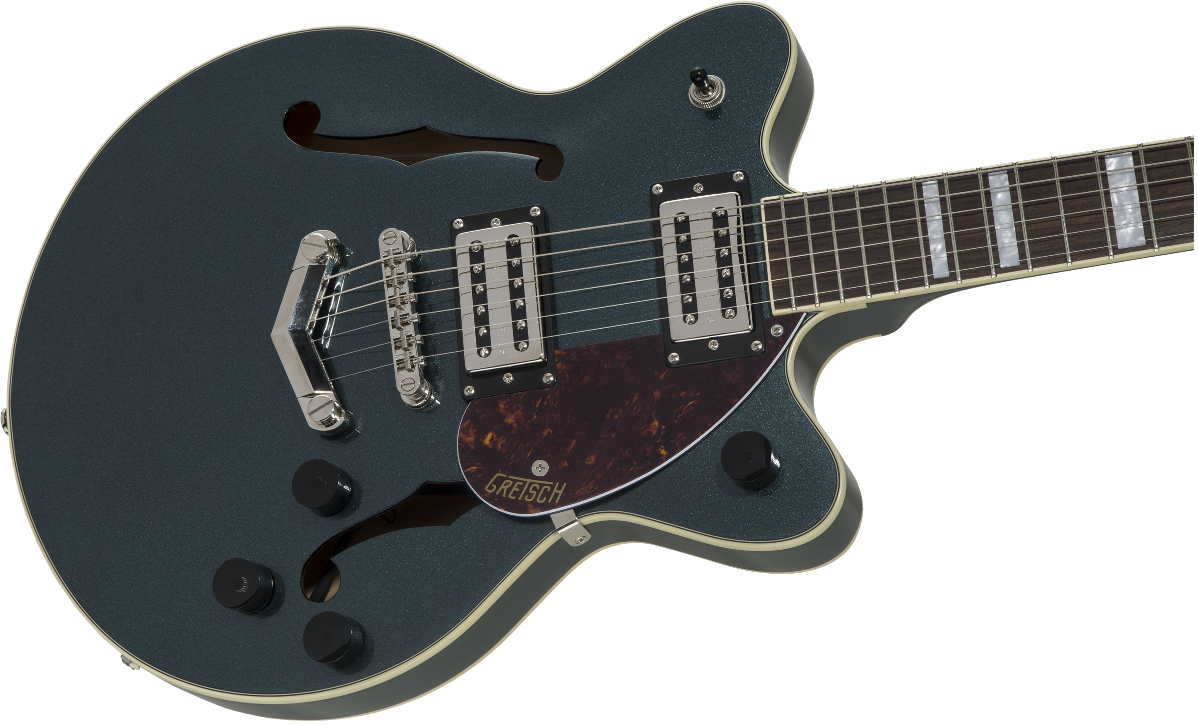 Gretsch G2655 Streamliner Center Block Jr with V-Stoptail Laurel Fingerboard Broad'Tron BT-2S Pickups Gunmetal