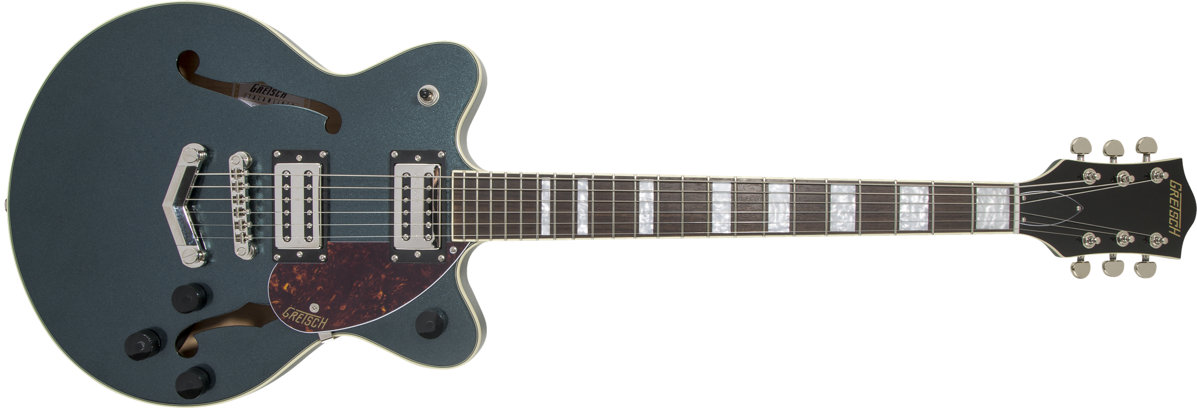 Gretsch G2655 Streamliner Center Block Jr with V-Stoptail Laurel Fingerboard Broad'Tron BT-2S Pickups Gunmetal