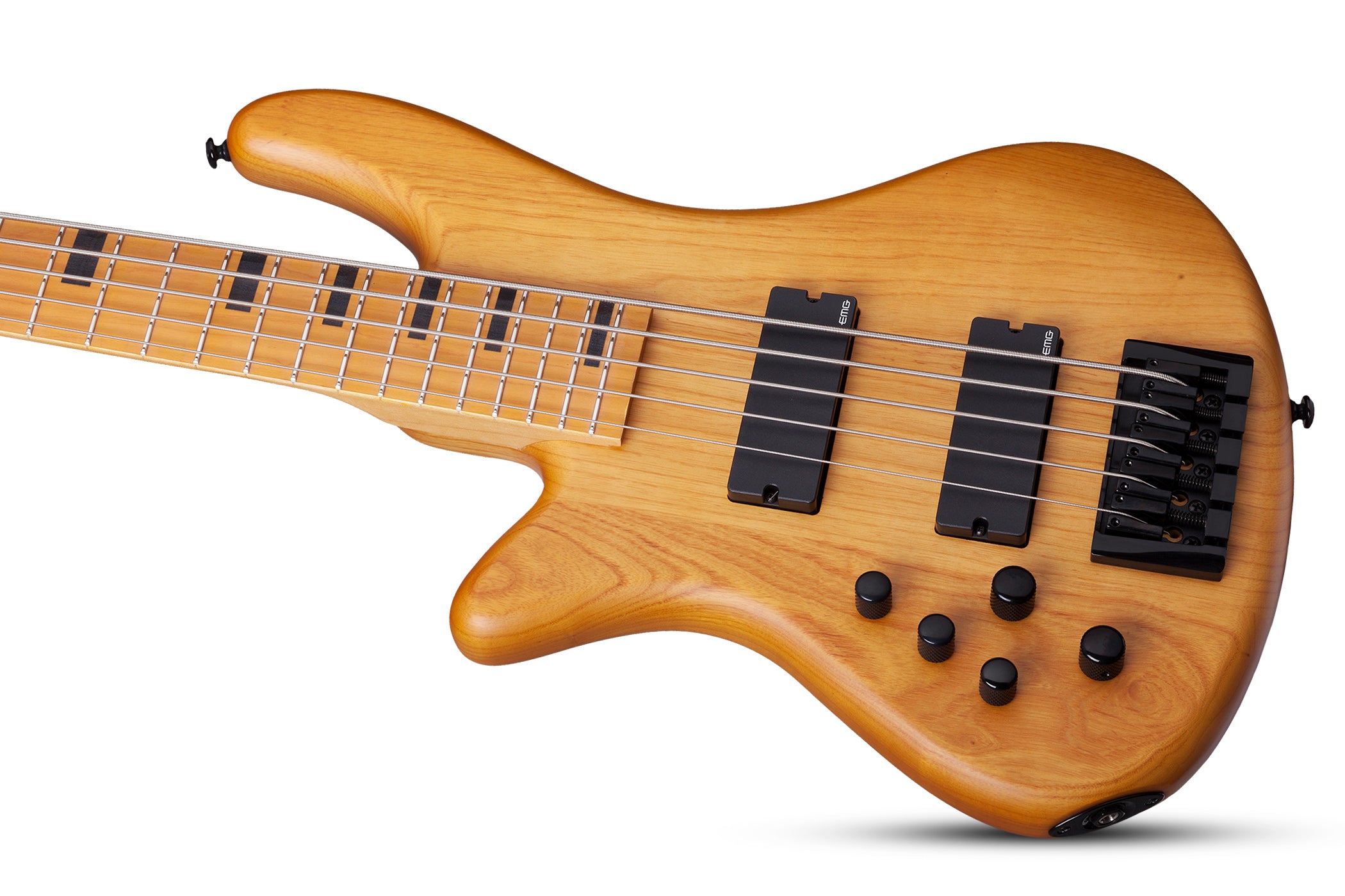 Schecter STILETTO-SESSION-5-LH-ANS Natural Satin 5 String Bass with EMG 40DC 40J Pickups 2855-SHC