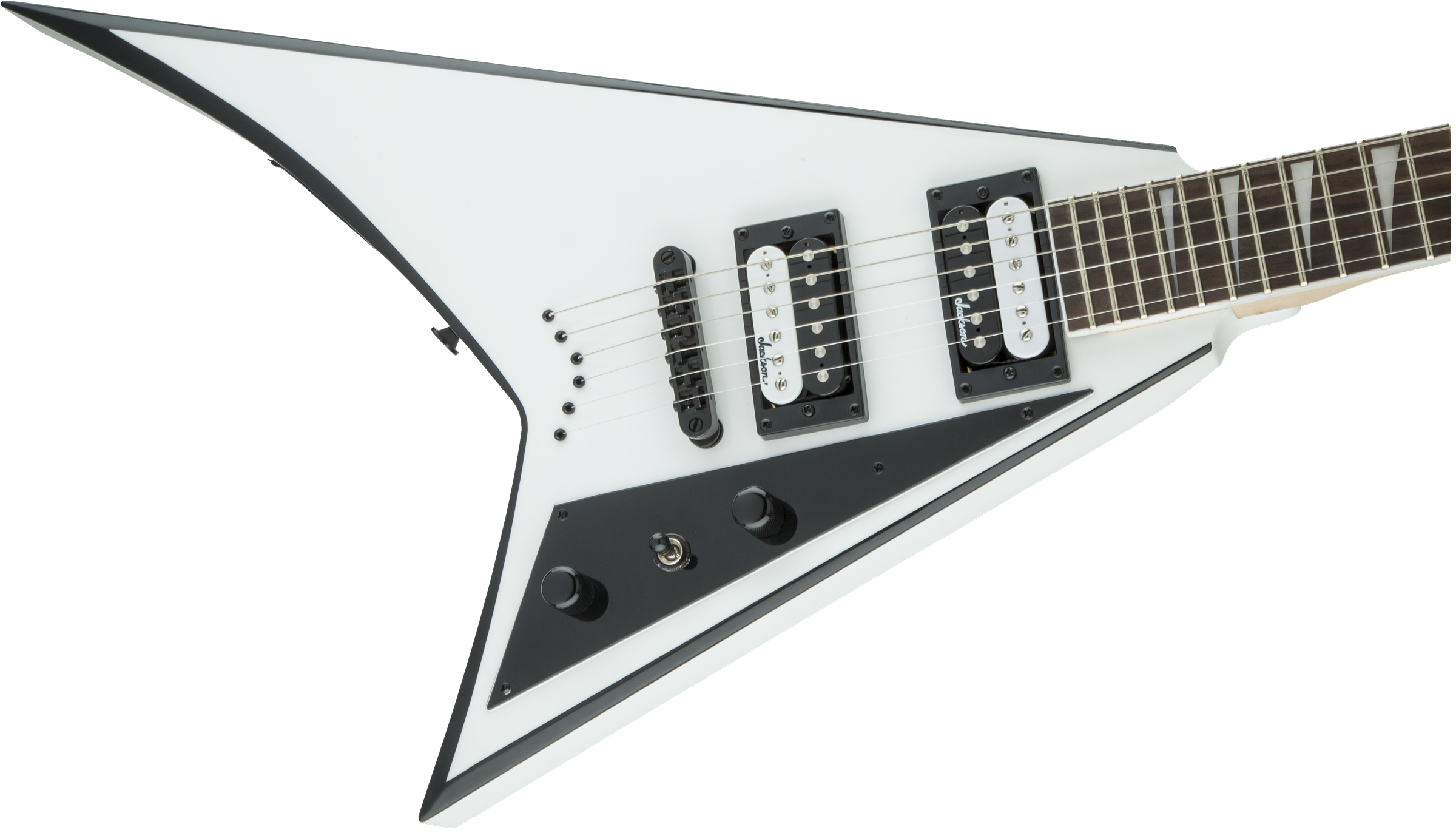 Jackson JS Series Rhoads JS32T Amaranth Fingerboard White with Black Bevels