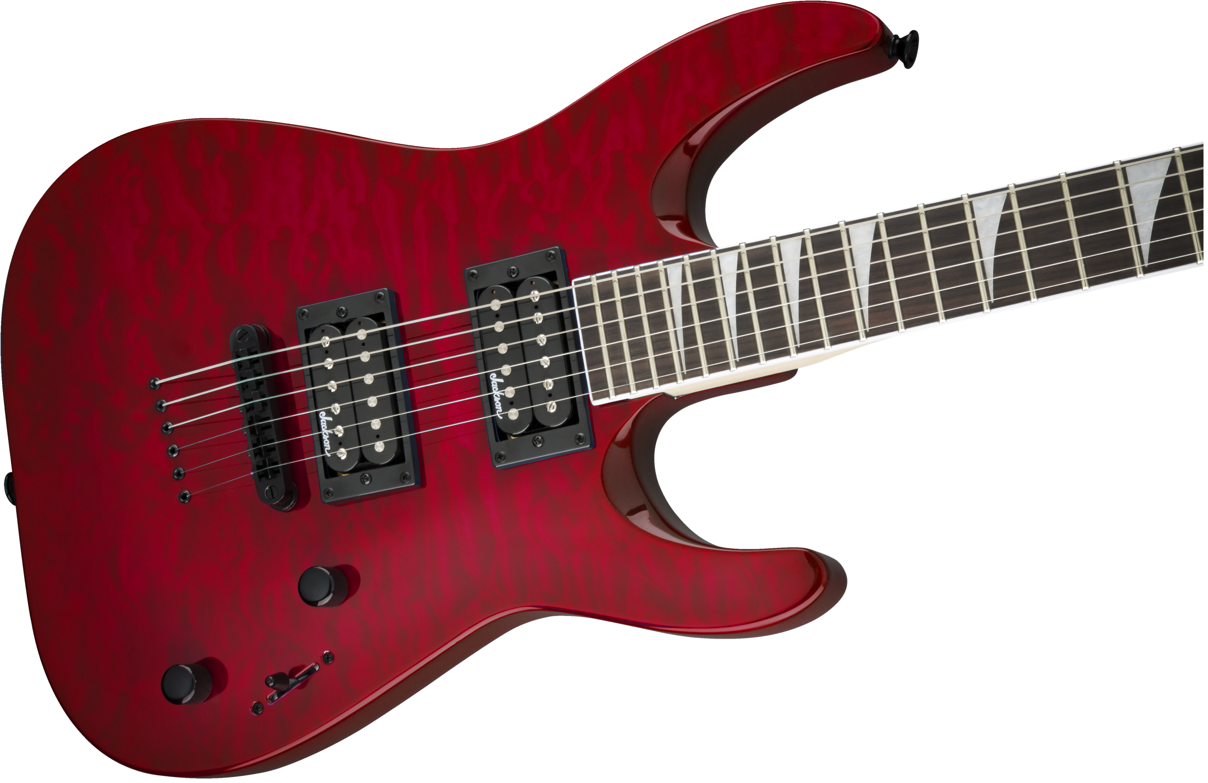 Jackson JS Series Dinky Arch Top JS32TQ DKA Amaranth Fingerboard Transparent Red