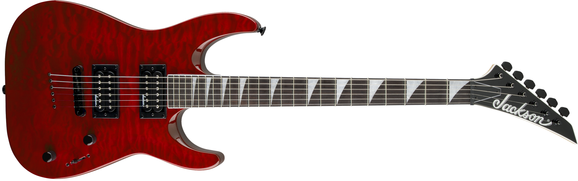 Jackson JS Series Dinky Arch Top JS32TQ DKA Amaranth Fingerboard  Transparent Red