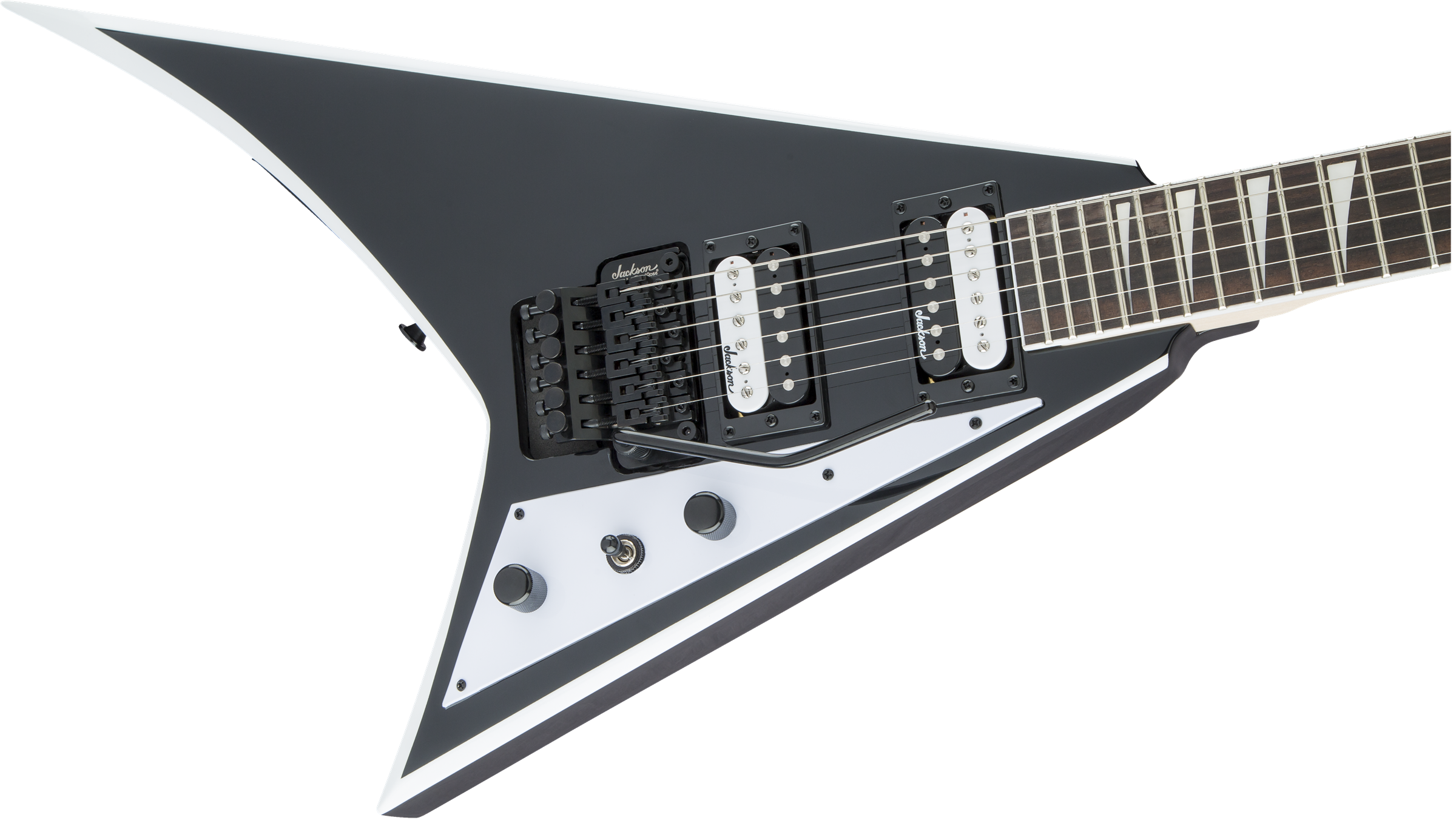 Jackson JS Series Rhoads JS32 Amaranth Fingerboard Black with White Bevels 2910137572