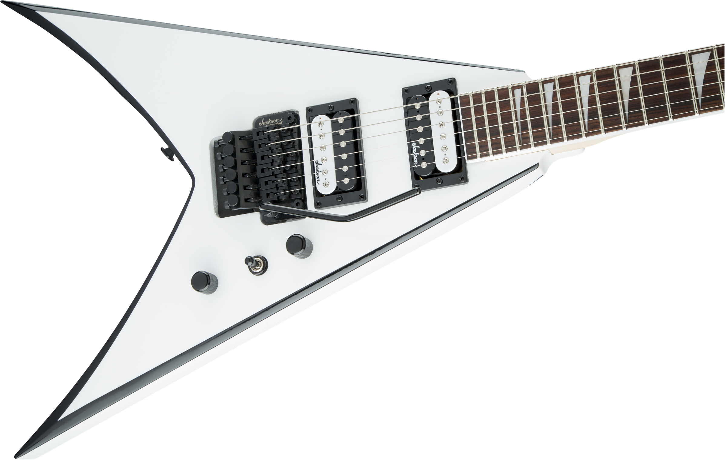 Jackson JS Series King V JS32 Amaranth Fingerboard White with Black Bevels