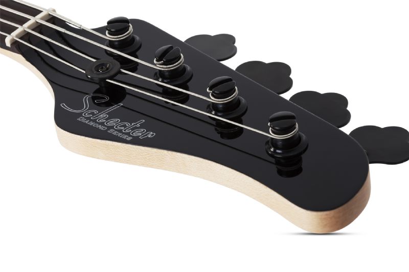 Schecter 4-string Electric Bass with Alder Body, Maple Neck Rosewood Fingerboard Gloss Black 2911-SHC