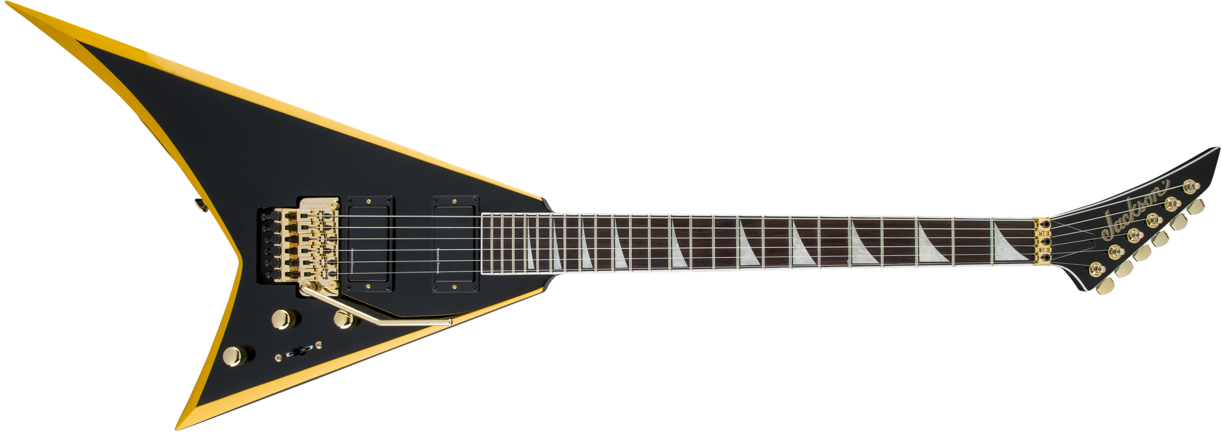 Jackson rrx24 black store with yellow bevels