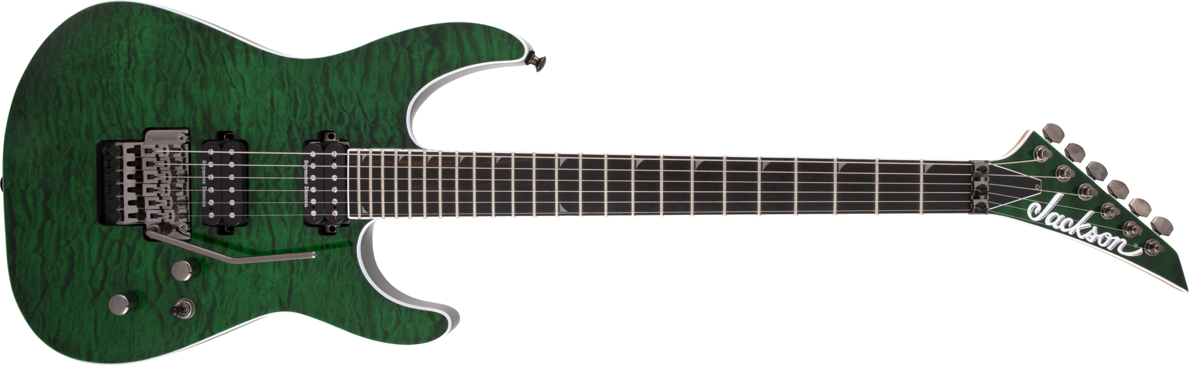 Jackson Pro Series Soloist SL2Q MAH Ebony Fingerboard Transparent Green 2914223587 SERIAL NUMBER ISJ2106943 - 7.2 LBS