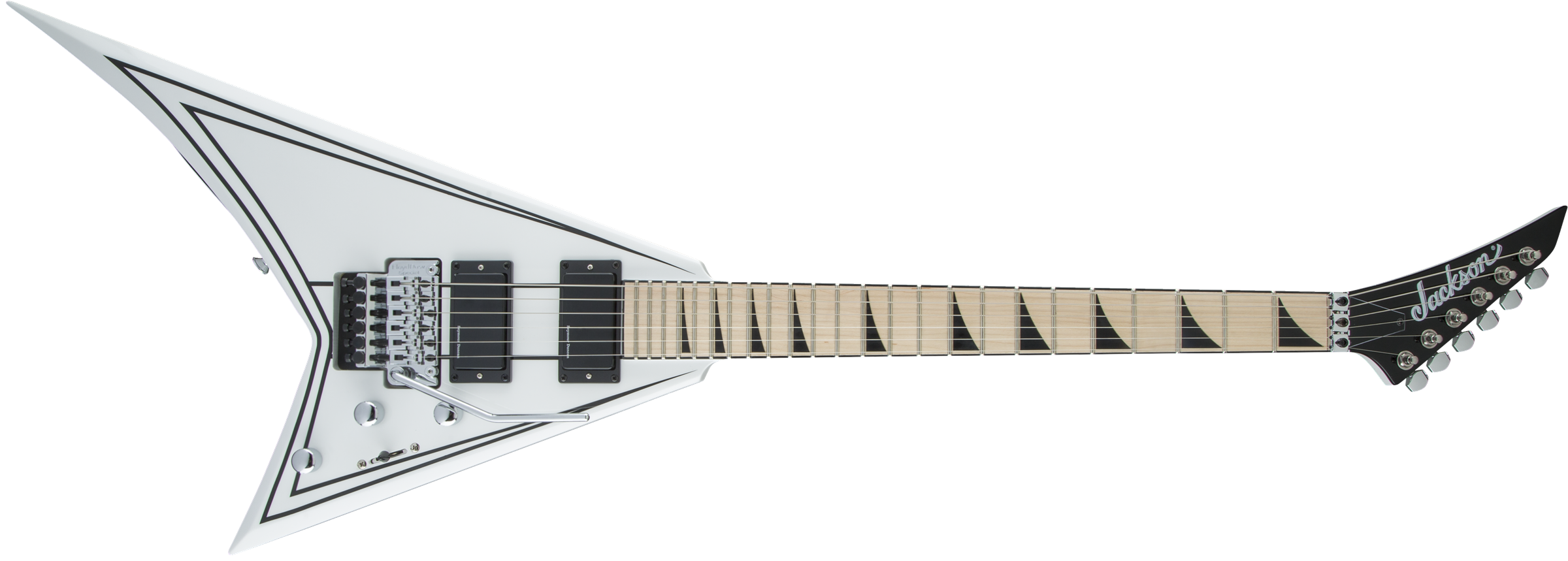 Jackson X Series Rhoads RRX24M Maple Fingerboard Snow White with Black Pinstripes