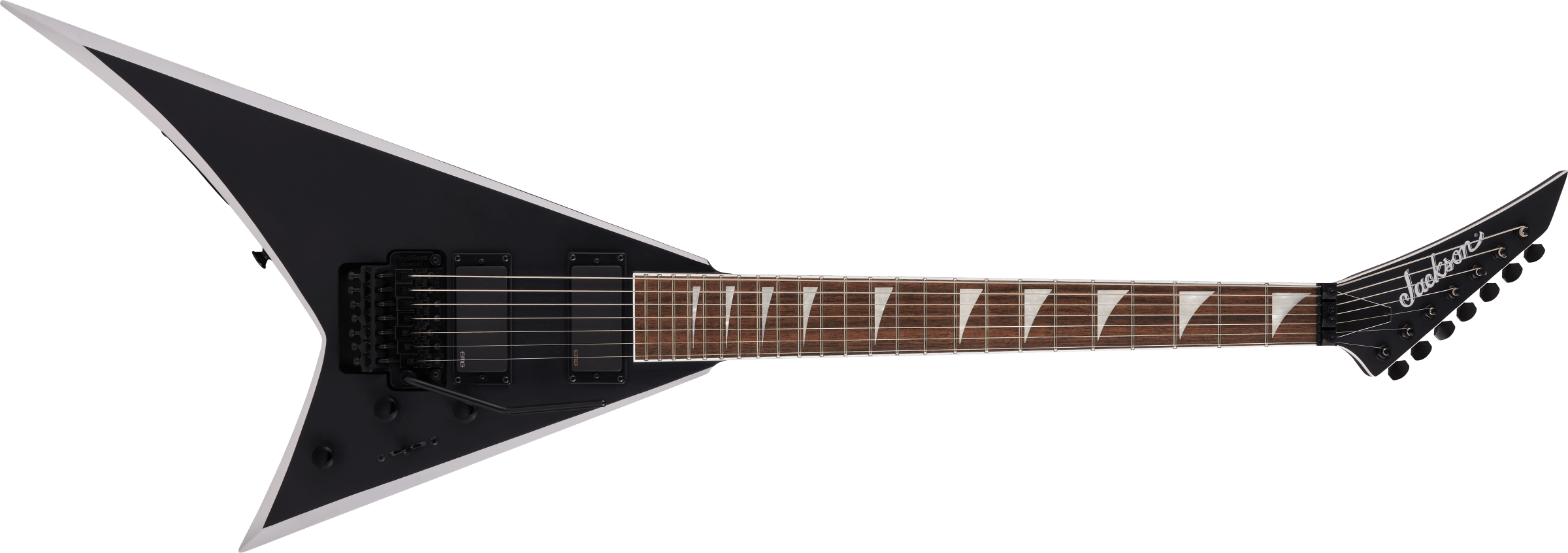 Jackson X Series Rhoads RRX24-MG7, Laurel Fingerboard, Satin Black with Primer Gray Bevels 2916787568