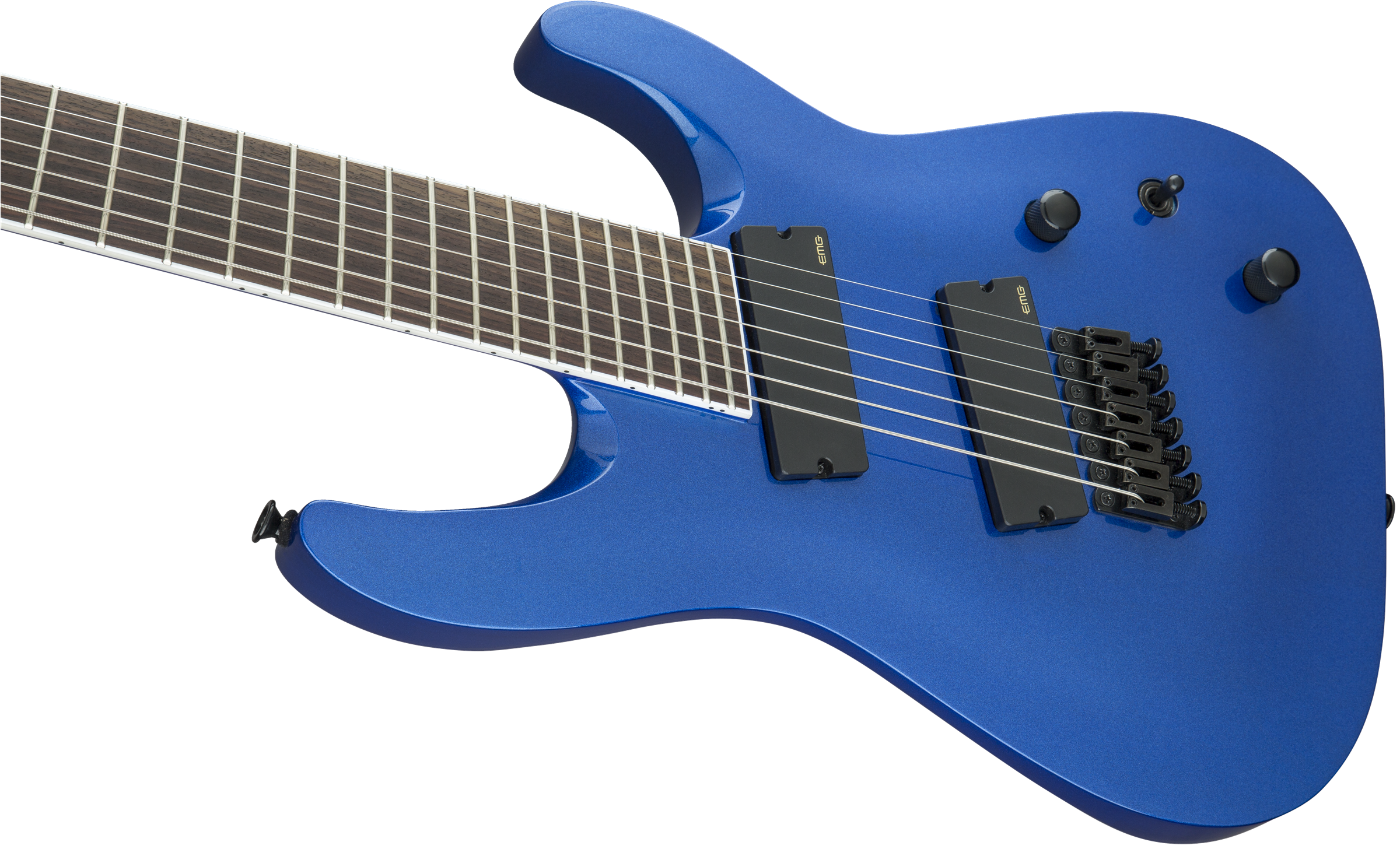 Jackson X Series Soloist Arch Top SLAT7 MS Laurel Fingerboard Multi-Scale Metallic Blue
