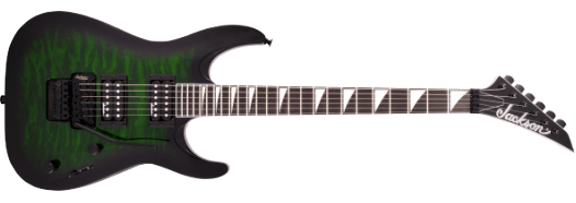 Jackson JS Series Dinky Arch Top JS32Q DKA Amaranth Fingerboard Transparent Green Burst