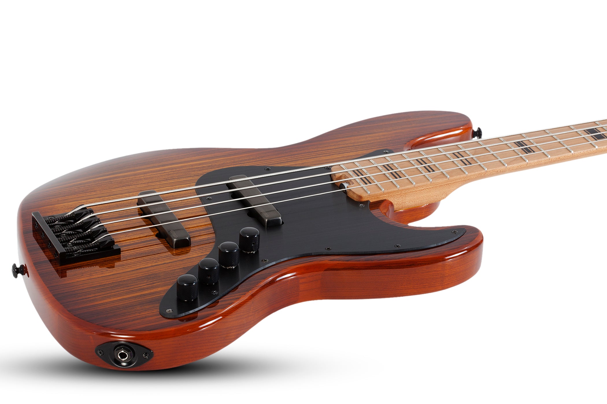 Schecter J-4 Exotic Electric Bass, Faded Vintage Sunburst 2926-SHC SERIAL NUMBER IW21101504 - 9.8 LBS