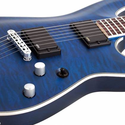 Schecter C-1 Platinum Electric Guitar W/ EMG PICKUPS See-Thru Midnight Blue 779-SHC