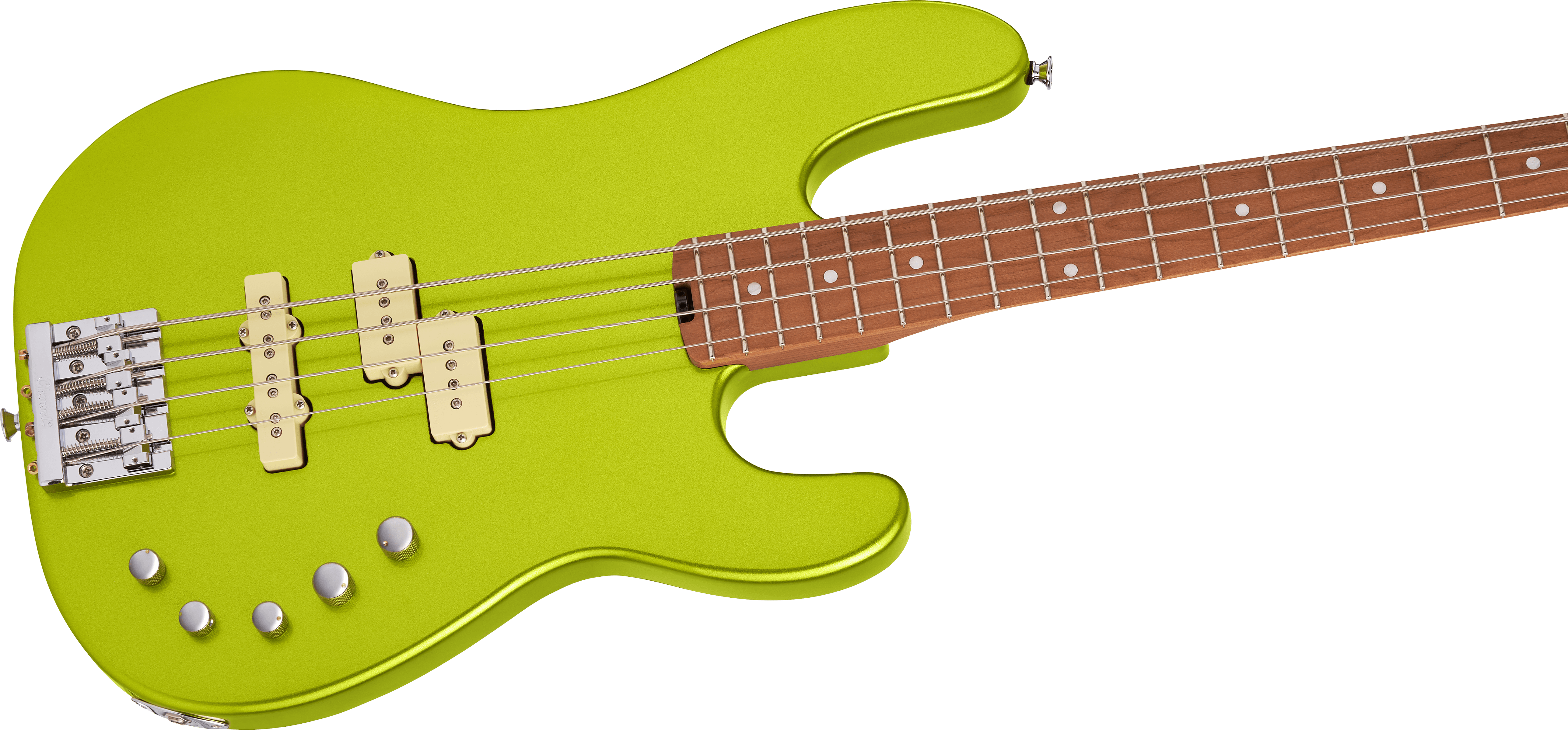 Charvel Pro-Mod San Dimas Bass PJ IV Caramelized Maple Fingerboard Lime Green Metallic 2965068518