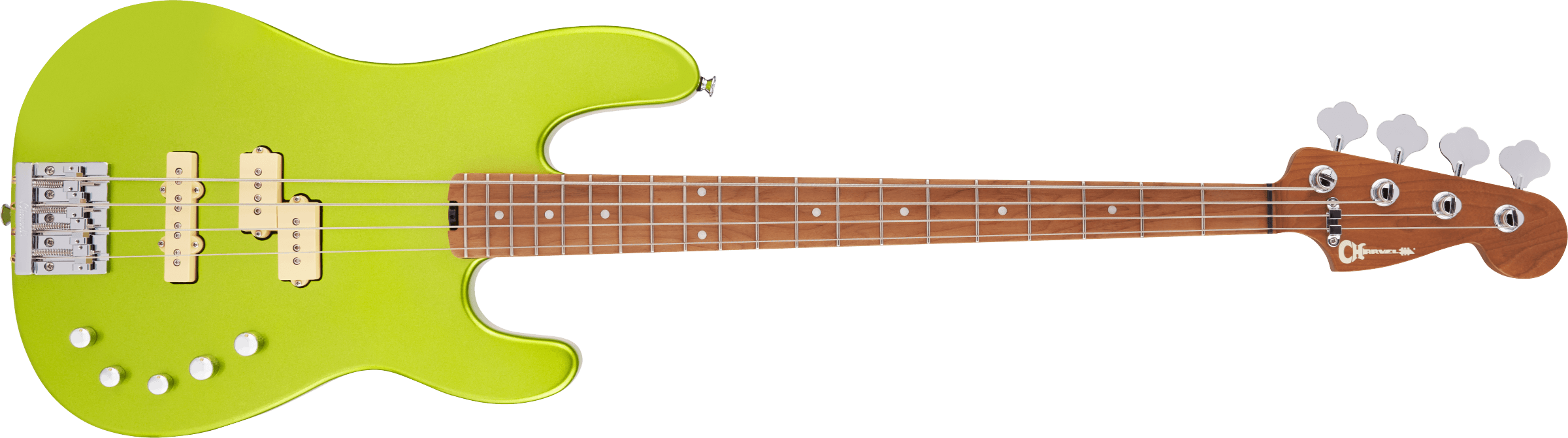 Charvel Pro-Mod San Dimas Bass PJ IV Caramelized Maple Fingerboard Lime Green Metallic 2965068518