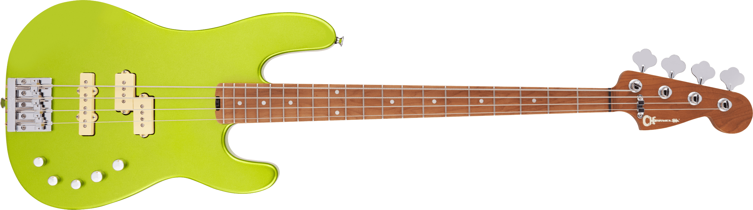Charvel Pro Mod San Dimas Bass PJ IV Caramelized Maple Fingerboard Lime Green Metallic 2965068518