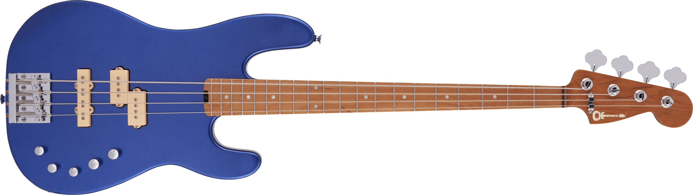 Charvel Pro-Mod San Dimas Bass PJ IV Caramelized Maple Fingerboard Mystic Blue 2965068554