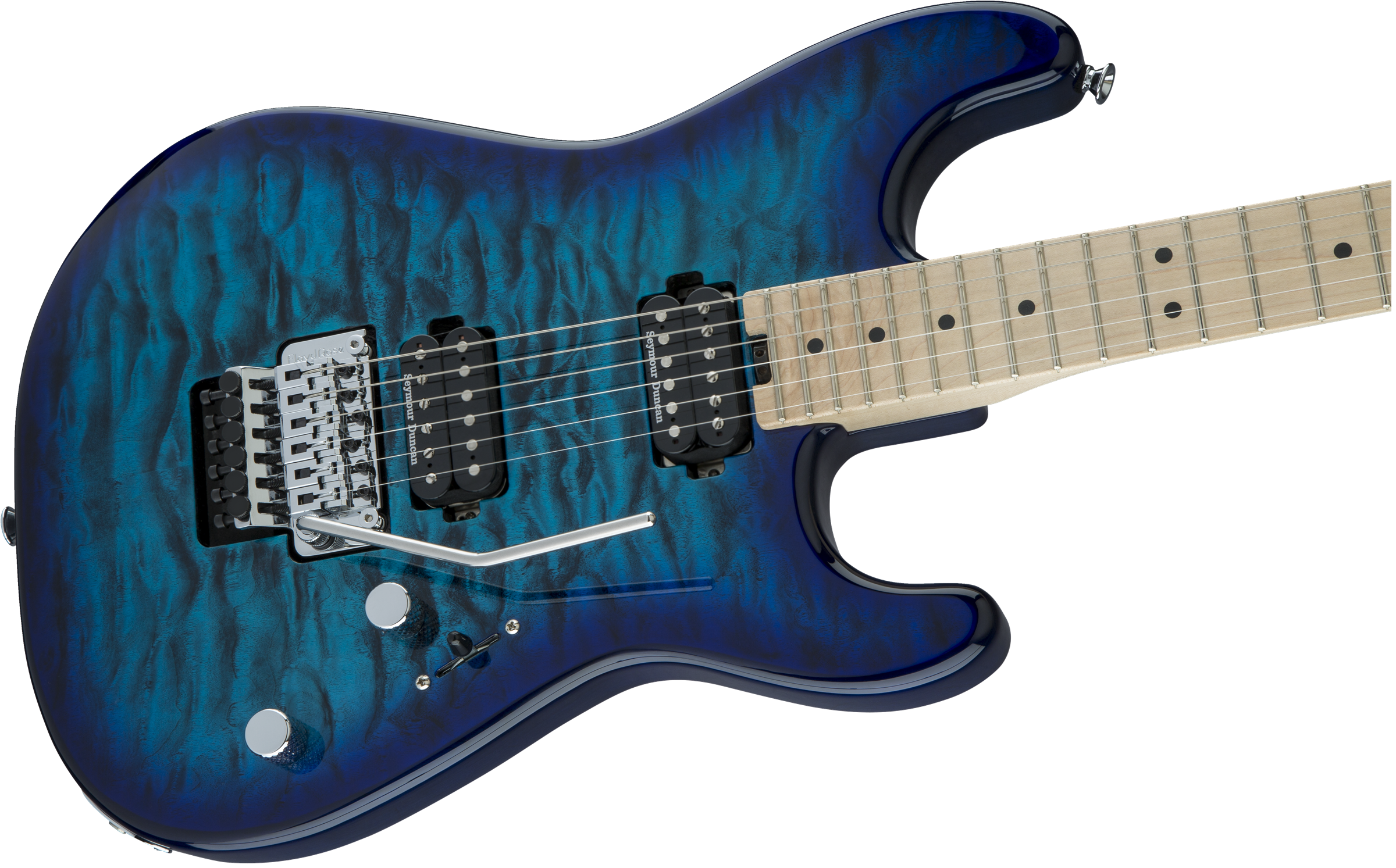 Charvel Pro-Mod San Dimas Style 1 HH FR Quilted Maple Top in Chlorine Burst