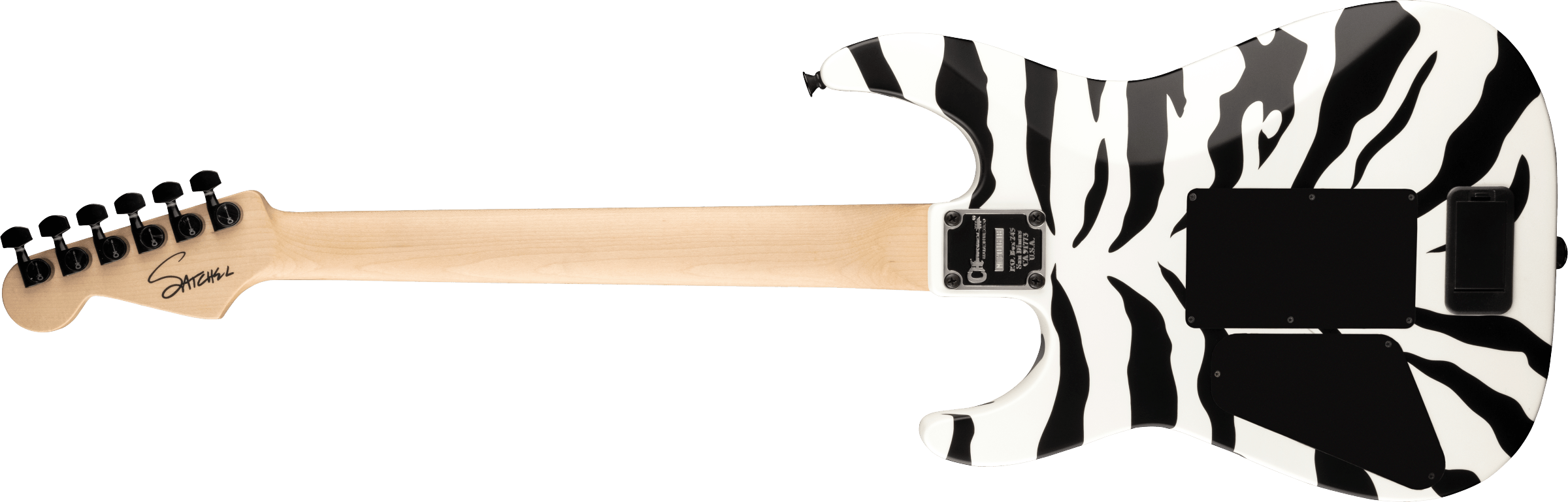 CHARVEL Satchel Signature Pro-Mod DK22 HH FR M Maple Fingerboard Satin White Bengal 2969001576 SERIAL NUMBER MC219274 - 7.8 LBS