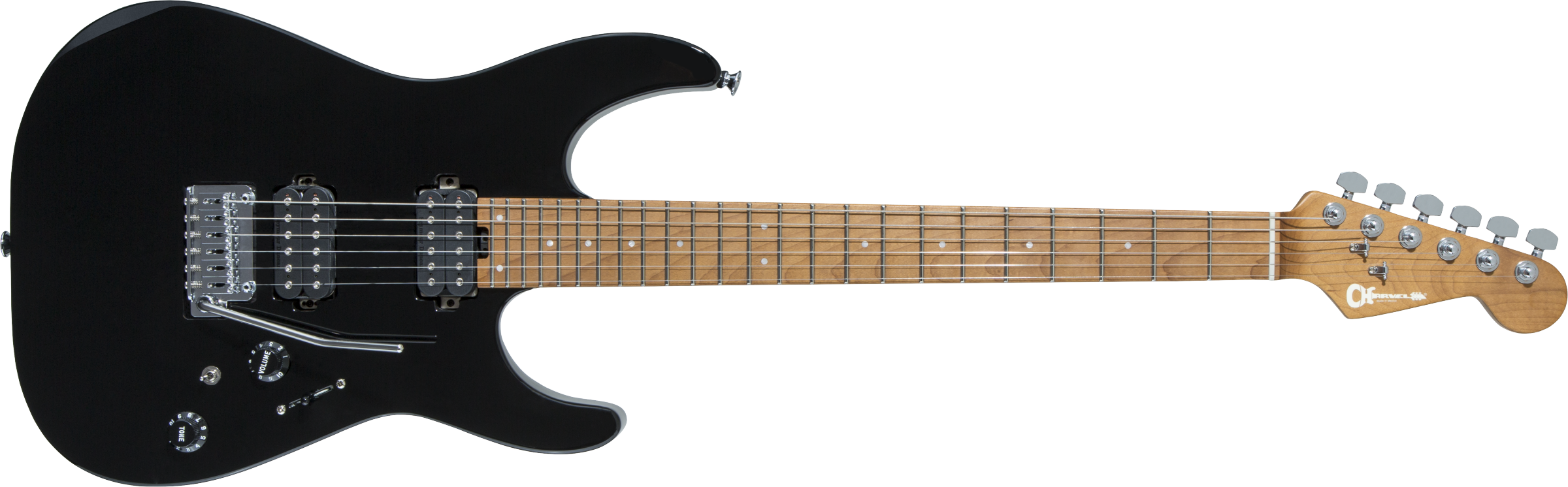 Charvel  Pro-Mod DK24 HH 2PT CM Caramelized Maple Fingerboard Gloss Black 2969411503