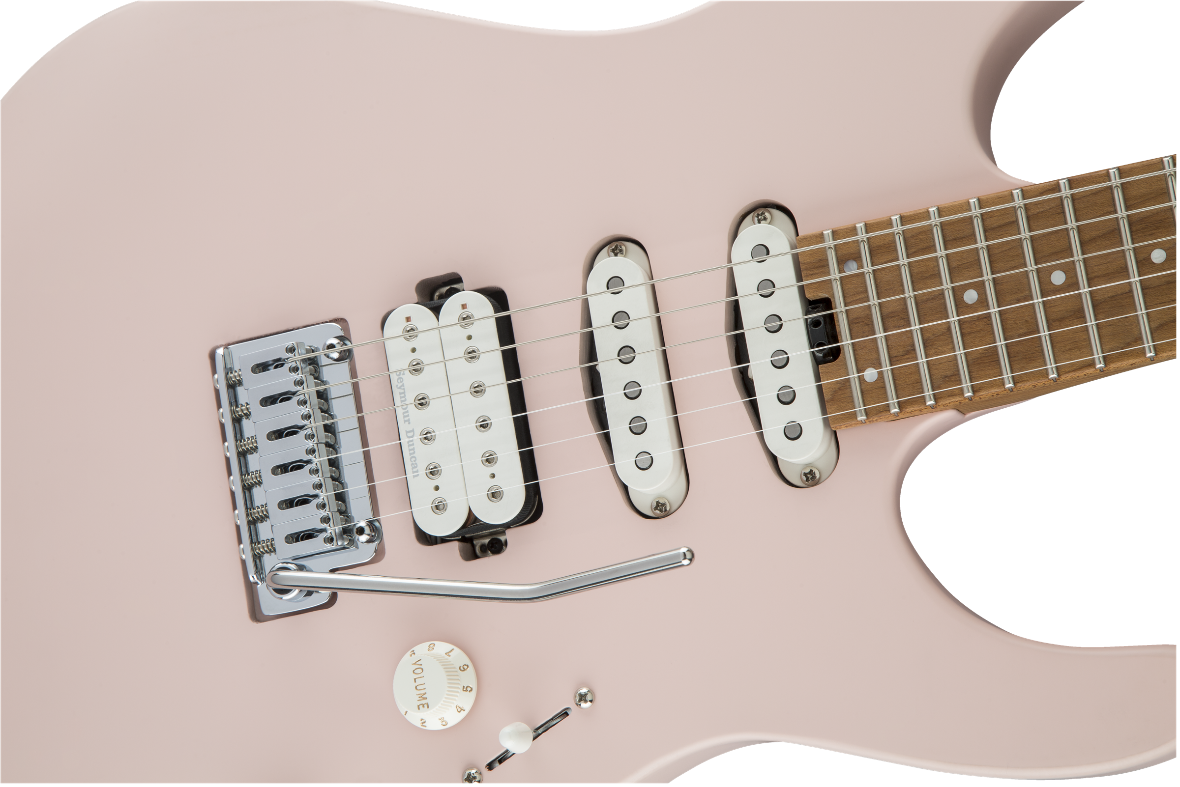 Charvel Pro-Mod DK24 HSS 2PT CM Caramelized Maple Fingerboard in Satin Shell Pink 2969433519