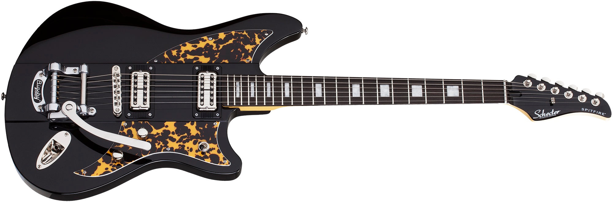 Schecter Spitfire Solid-Body Electric Guitar, Black Leopard 298-SHC