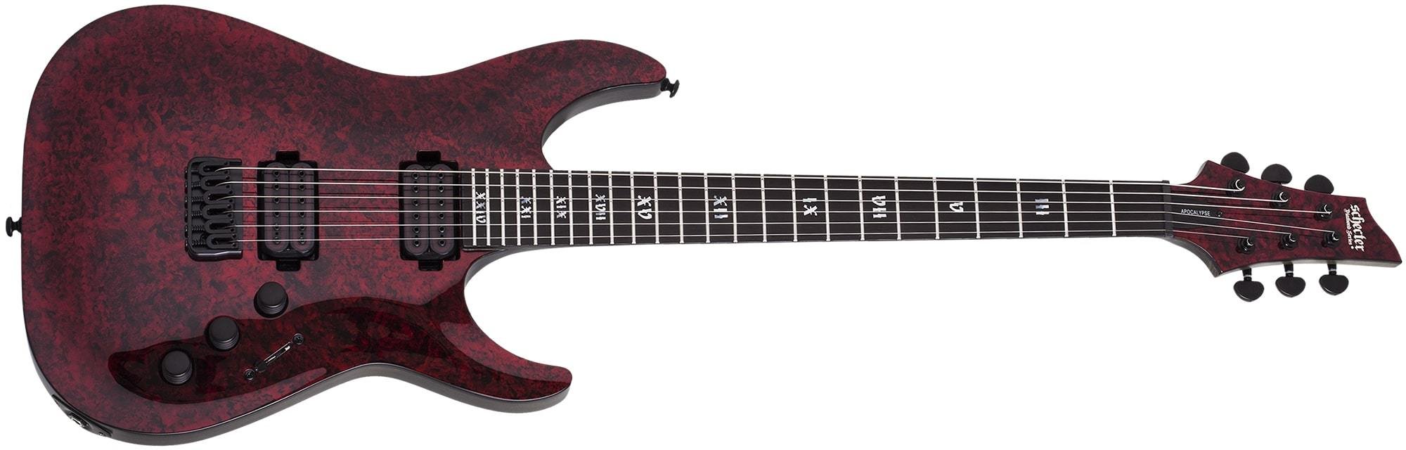Schecter C-1 Apocalypse Electric Guitar Red Reign 3055-SHC SERIAL NUMBER W24081418 - 8.6 LBS