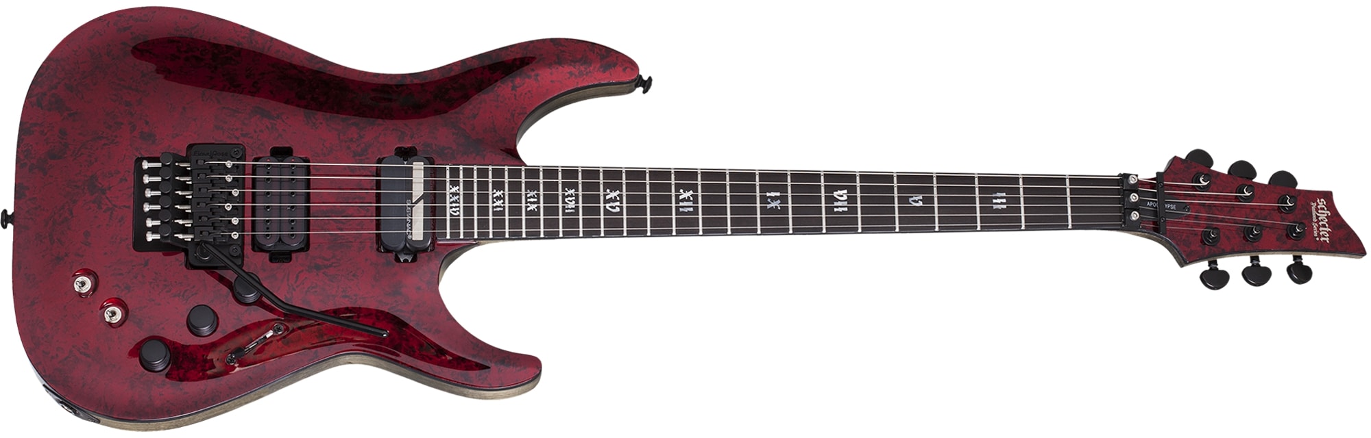 Schecter C-1 FR-S Apocalypse w/ Sustainiac Electric Guitar with Swamp Ash Body Red Reign 3057-SHC