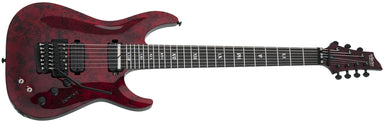 Schecter C-7 Apocalypse 7 string Electric Guitar with Swamp Ash Body, Maple/Bubinga Neck, Ebony Fretboard, Red Reign 3058-SHC