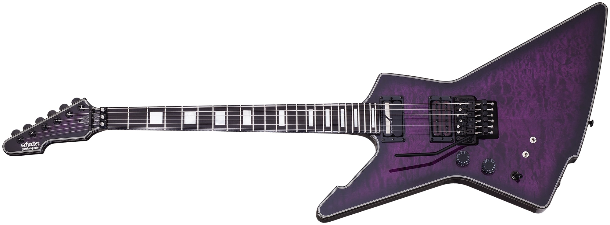 Schecter E-1 FR S Special Edition Left Handed Electric Guitar Trans Purple Burst 3254-SHC