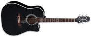Takamine Pro Series EF341SC Dreadnought Acoustic Electric Guitar, Black with Case