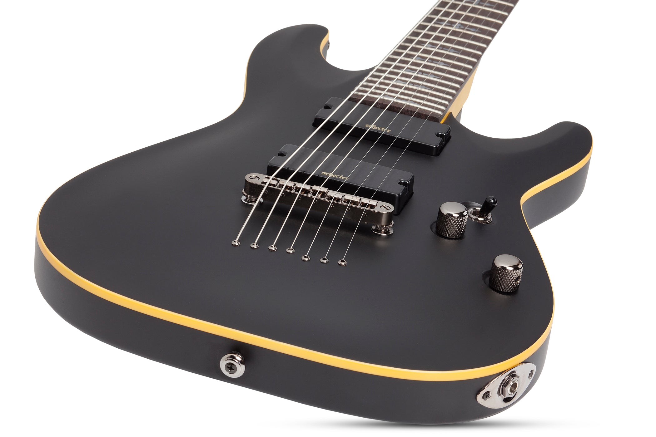 Schecter Demon-7 Electric Guitar Aged Black Satin 3662-SHC