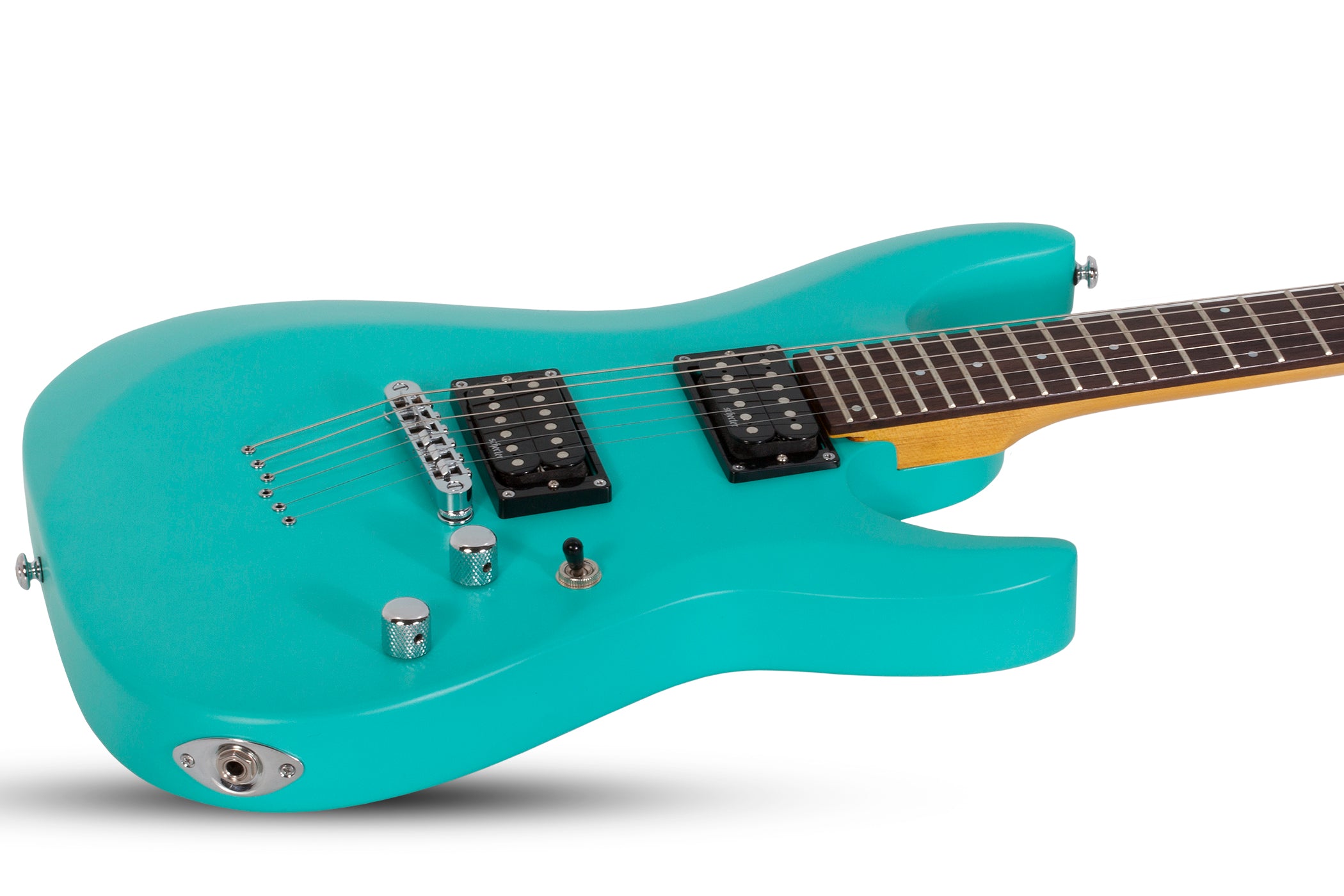Schecter C-6 Deluxe 6-String Electric Guitar Satin Aqua 428-SHC