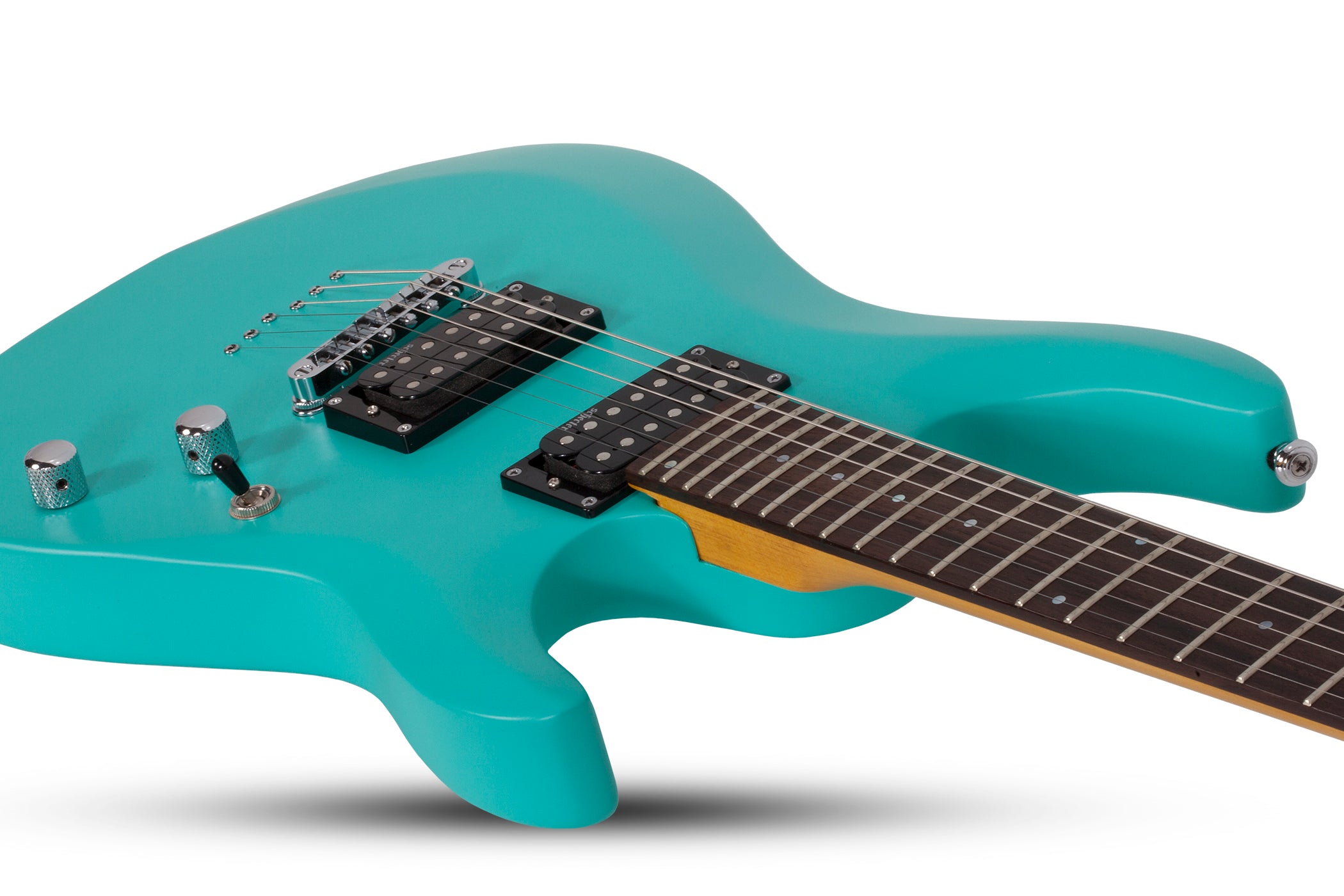 Schecter C-6 Deluxe 6-String Electric Guitar Satin Aqua 428-SHC
