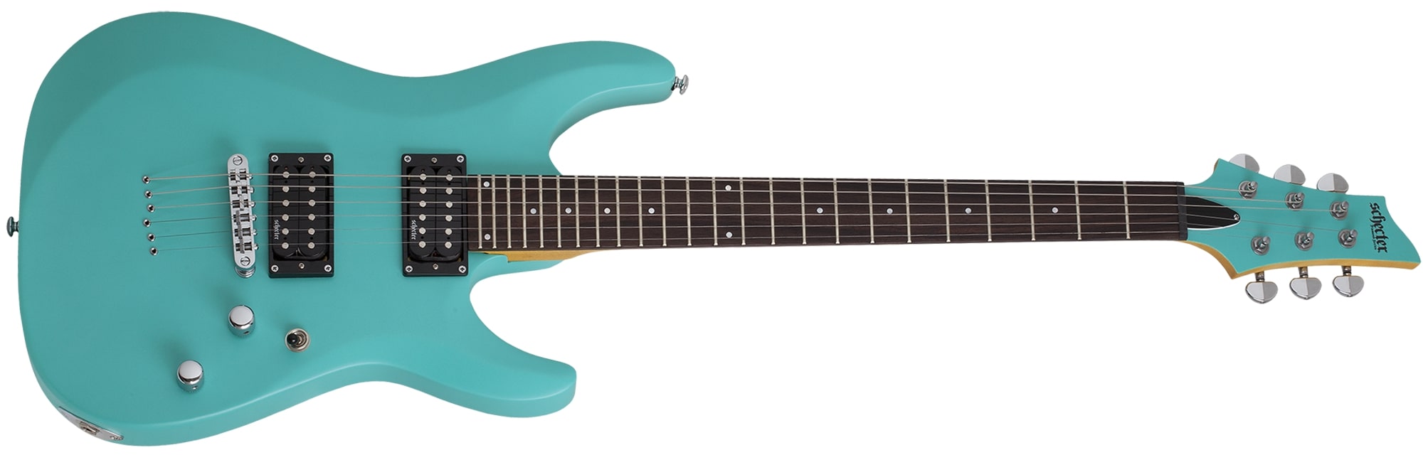 Schecter C-6 Deluxe 6-String Electric Guitar Satin Aqua 428-SHC