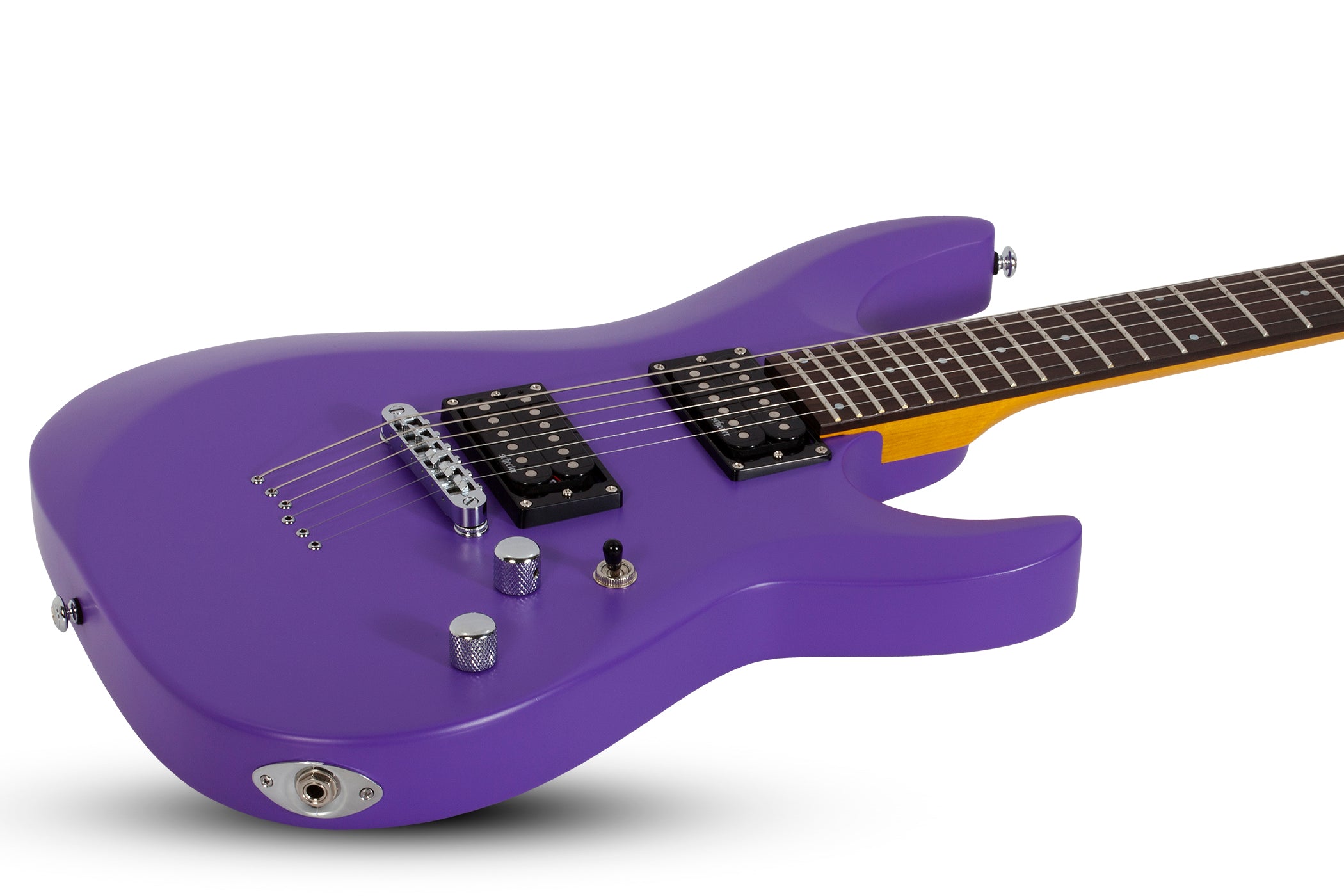 Schecter C-6 Deluxe 6-String Electric Guitar Satin Purple 429-SHC