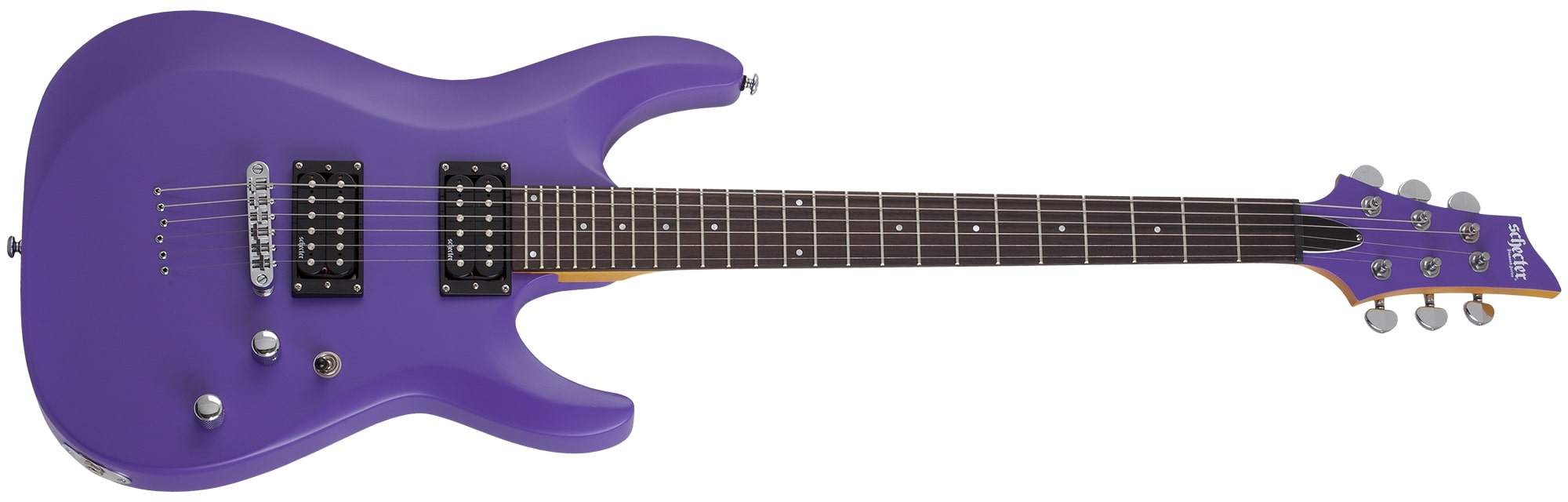 Schecter C-6 Deluxe 6-String Electric Guitar Satin Purple 429-SHC
