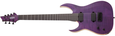 Schecter John Browne Tao-7 Left-Handed 7 String Electric Guitar, Satin Trans Purple 466-SHC