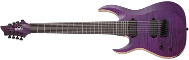Schecter John Browne Tao-8 Left Handed 8 String Electric Guitar, Satin Trans Purple 467-SHC