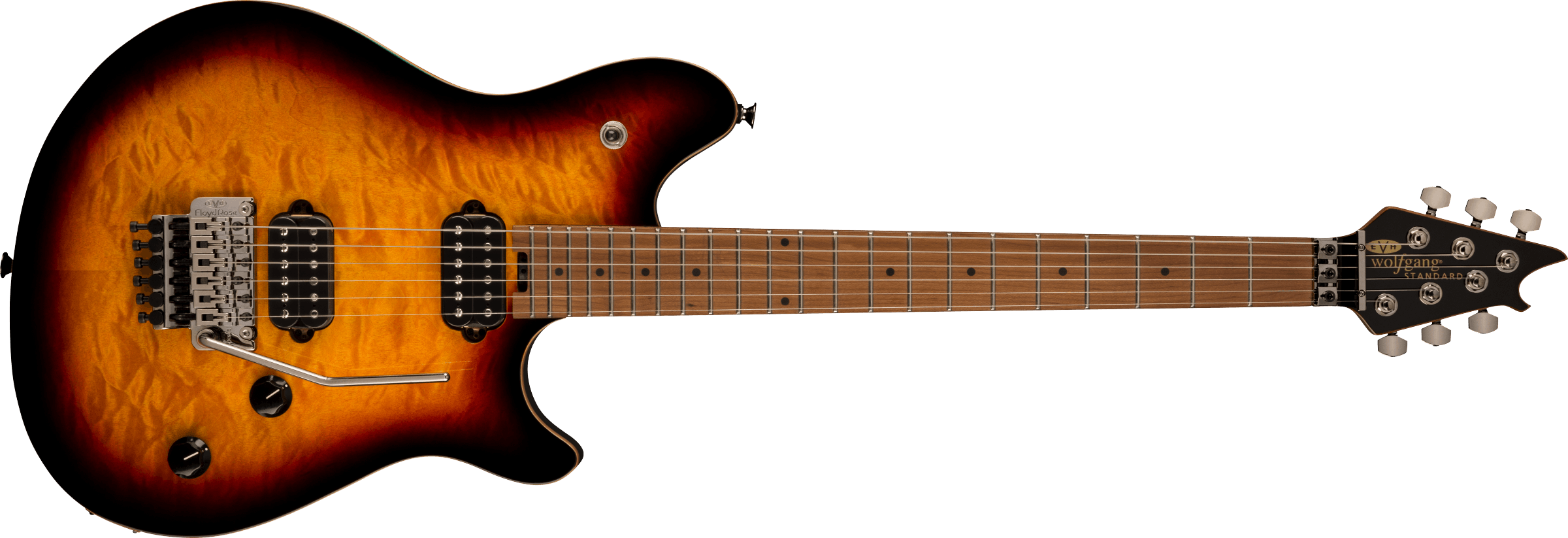 EVH Wolfgang WG Standard QM Baked Maple Fingerboard, 3-Color Sunburst MODEL 5107003500