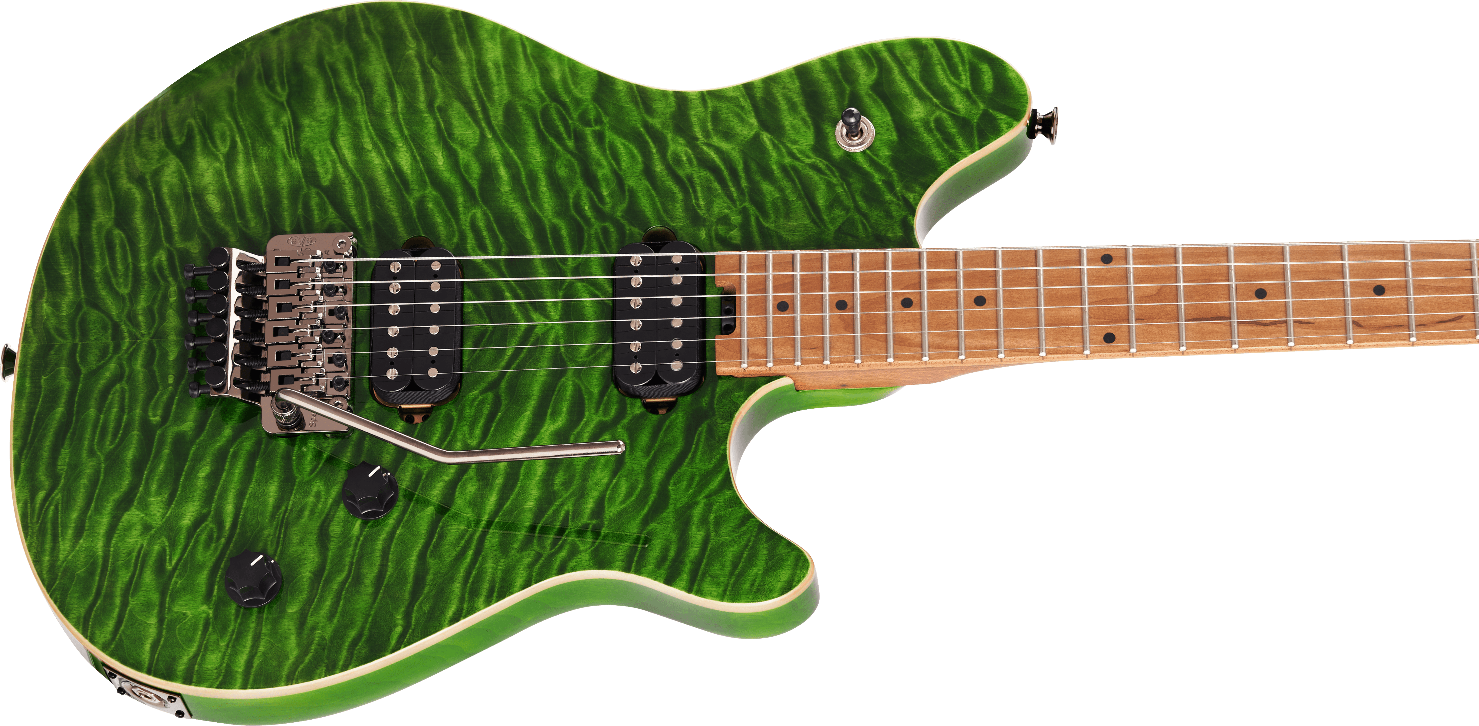 EVH Wolfgang Standard QM Baked Maple Fingerboard Transparent Green 5107003587