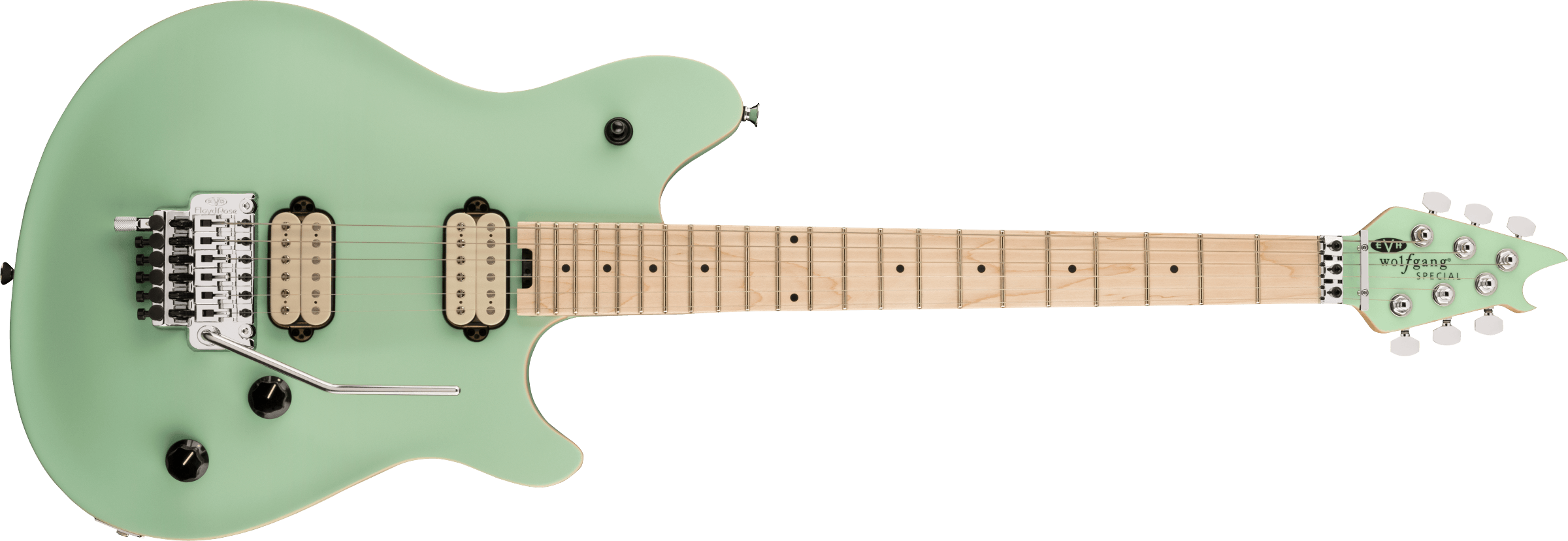 EVH Wolfgang Special Maple Fingerboard, Satin Surf Green 5107701557 SERIAL NUMBER WG220470M - 7.8 LBS