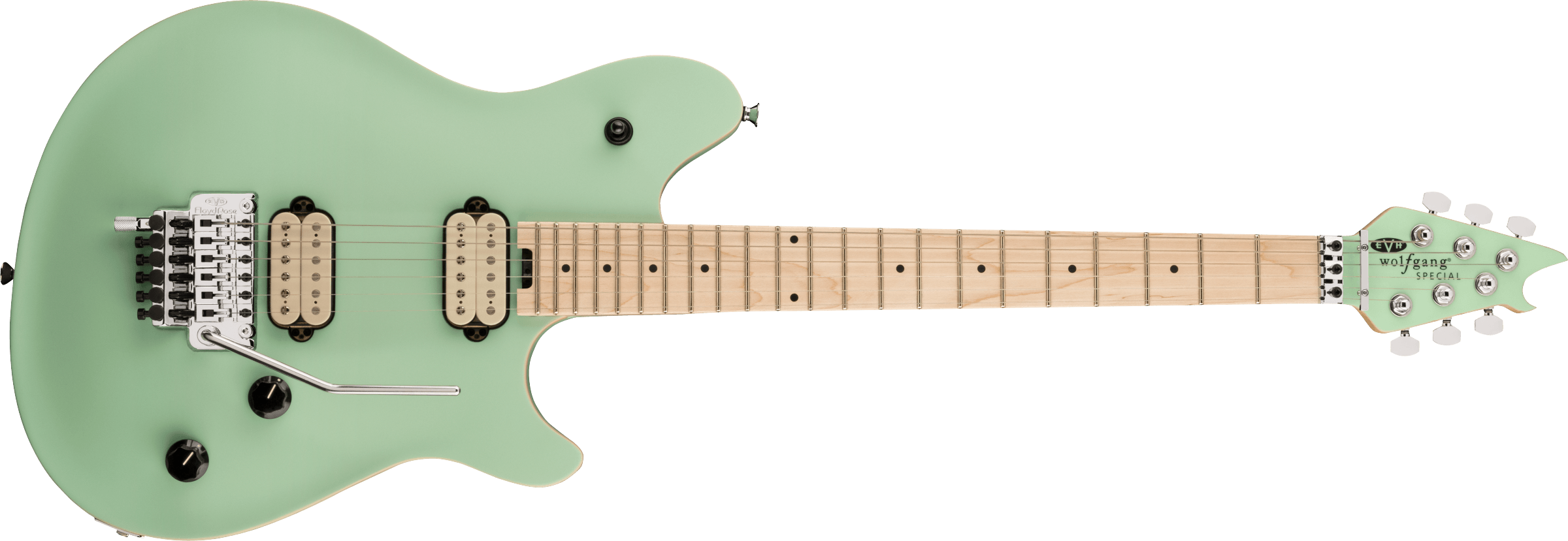 EVH Wolfgang Special Maple Fingerboard, Satin Surf Green 5107701557 SERIAL NUMBER WG220453M - 7.6 LBS