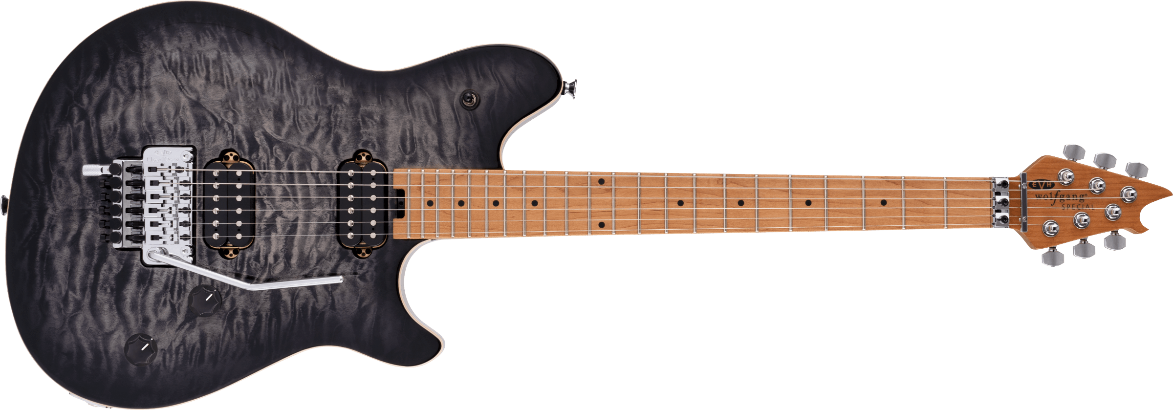 EVH Wolfgang Special QM Baked Maple Fingerboard Charcoal Burst
