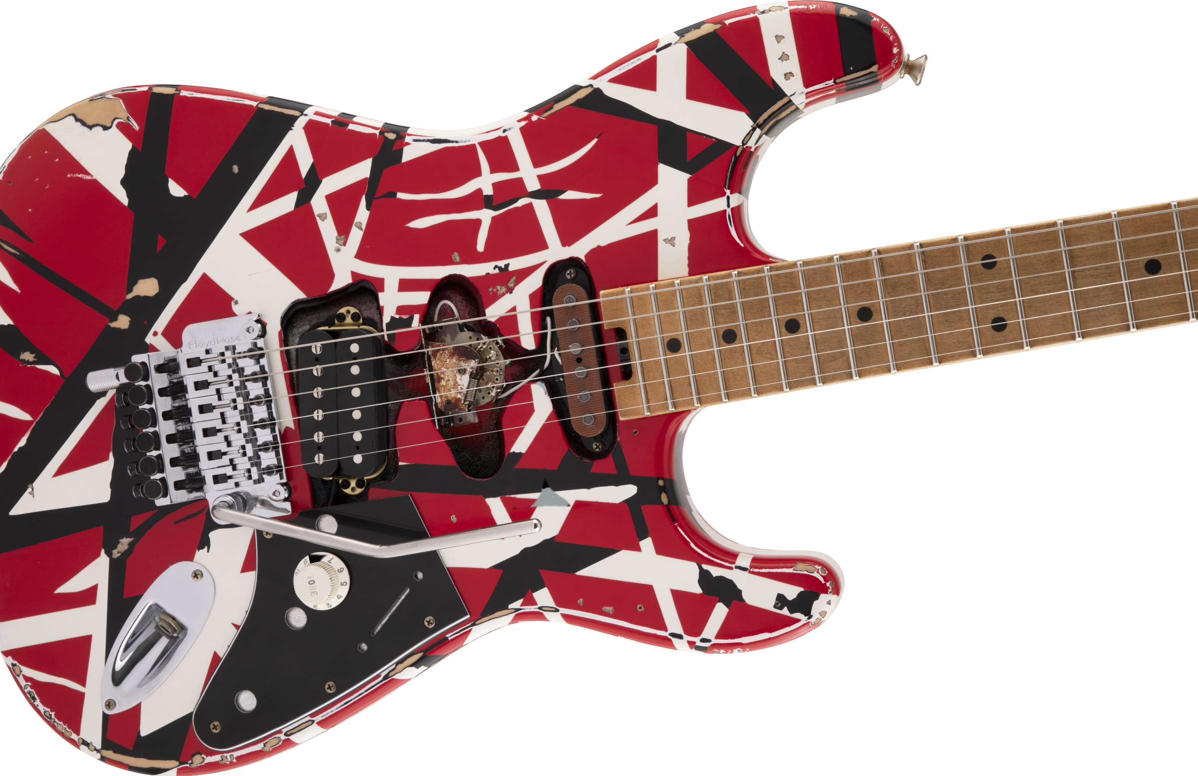 EVH Striped Series Frankie Red - White - Black Relic 5107900503 IN STOCK NOW