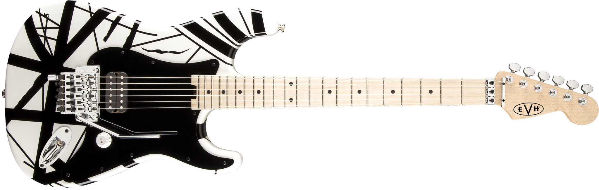 EVH Striped Series White with Black Stripes 5107902576 L.A. Music